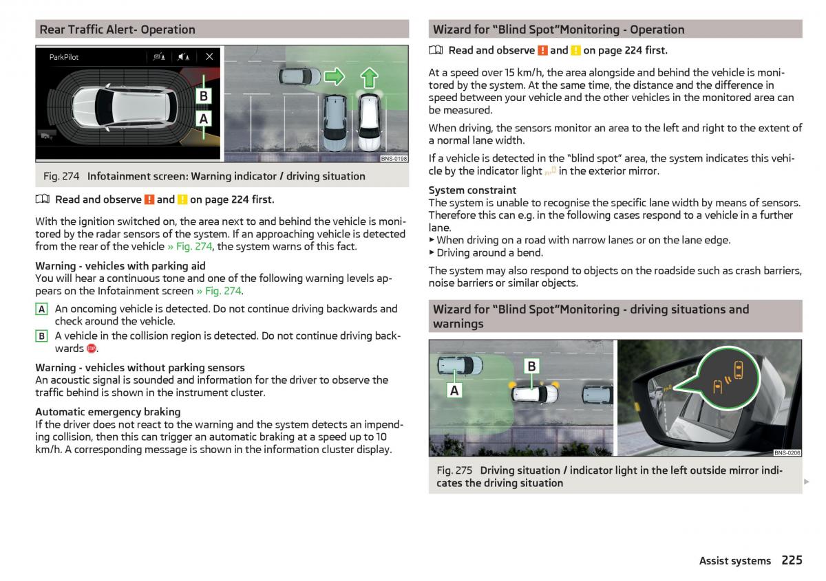 Skoda Kodiaq owners manual / page 227