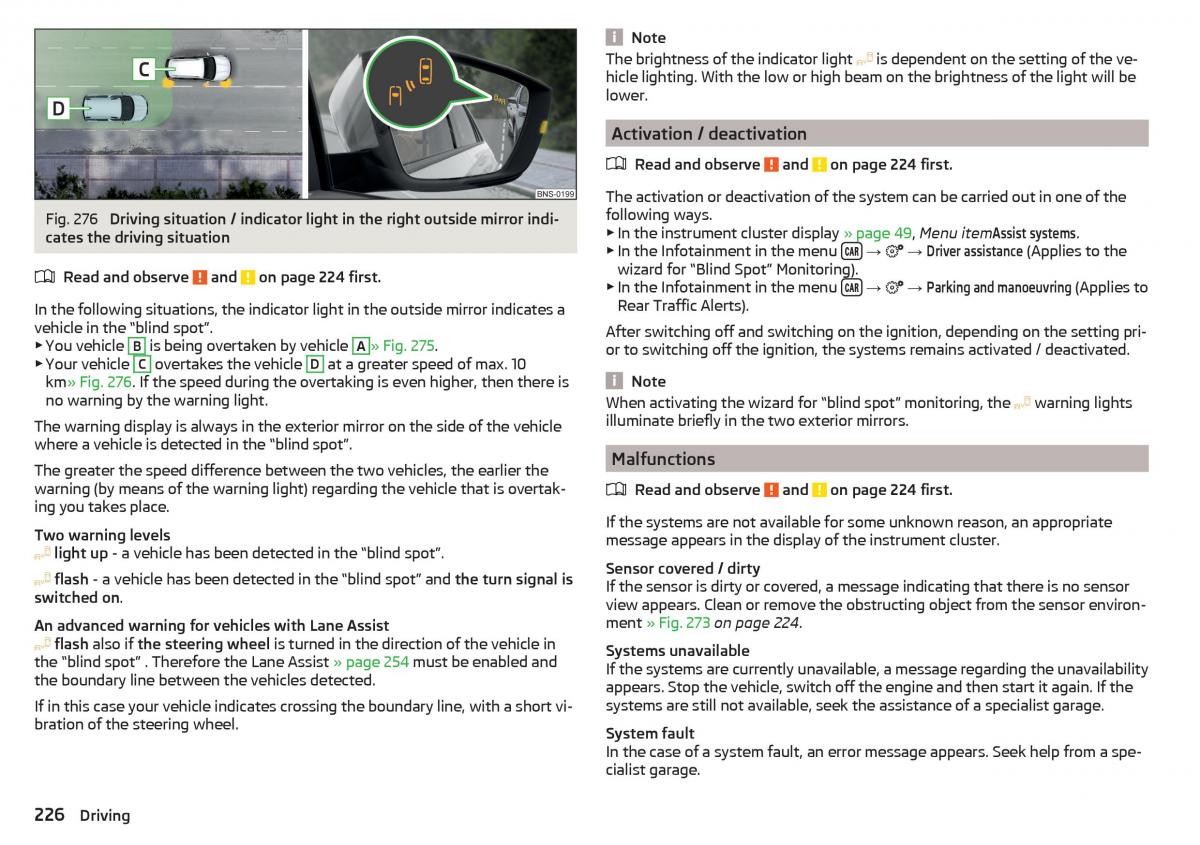 Skoda Kodiaq owners manual / page 228