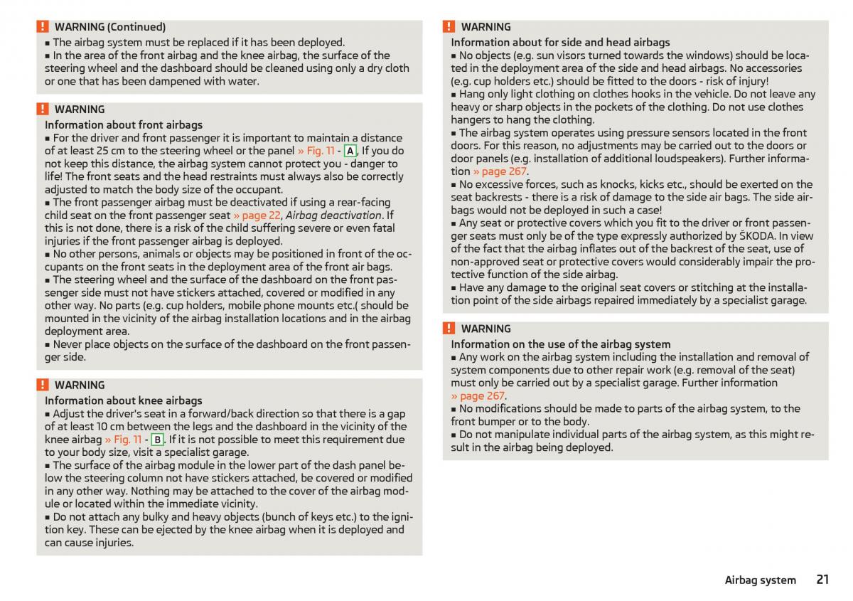 Skoda Kodiaq owners manual / page 23