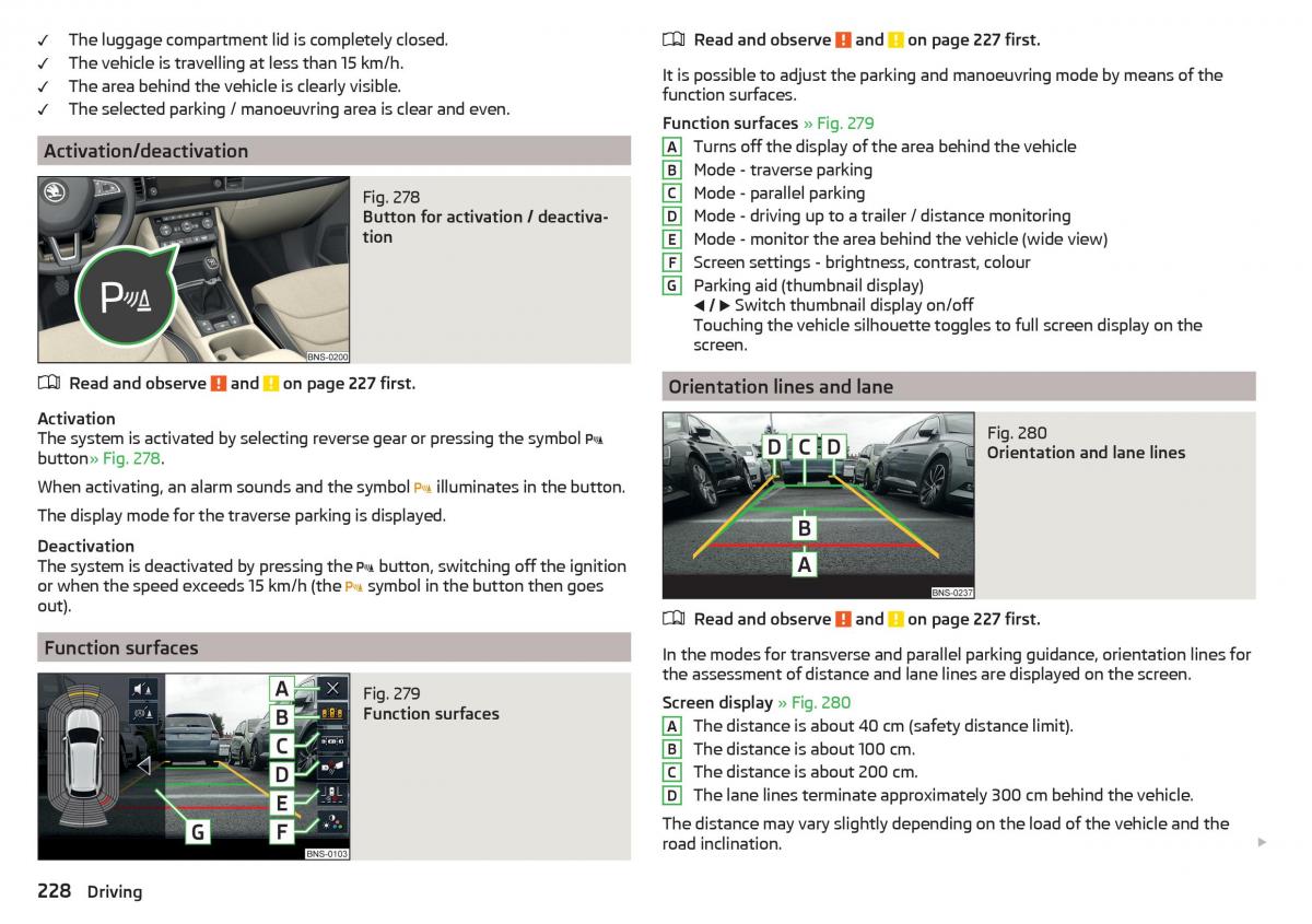 Skoda Kodiaq owners manual / page 230