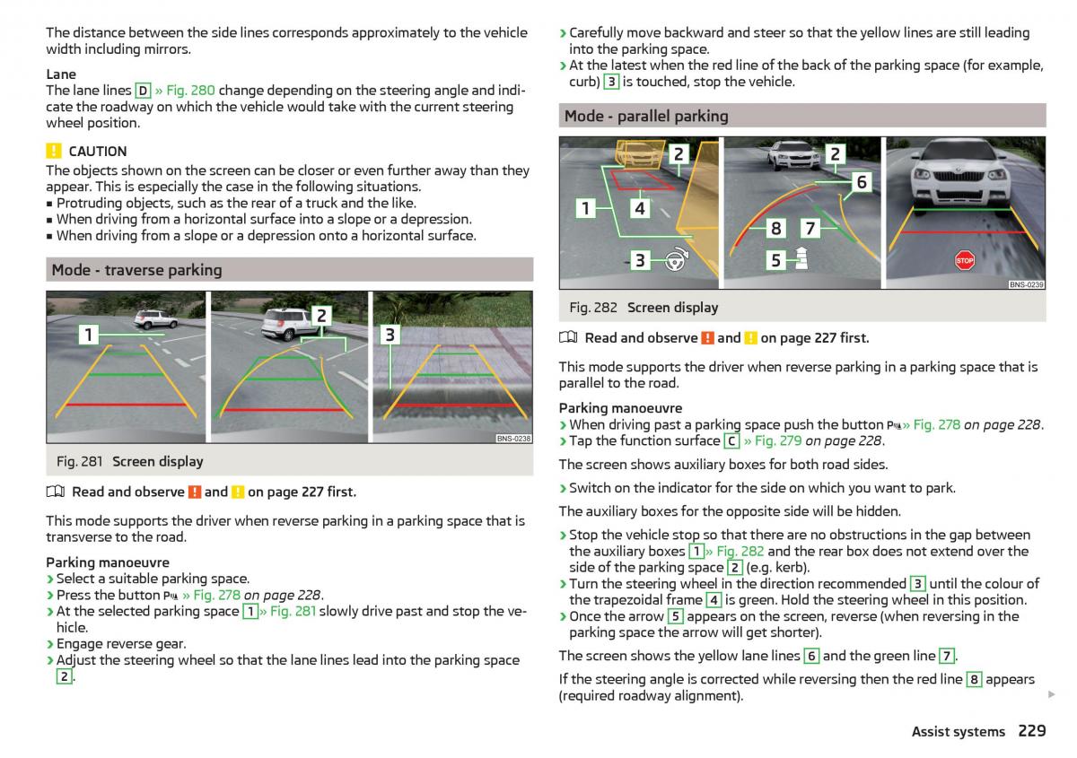 Skoda Kodiaq owners manual / page 231