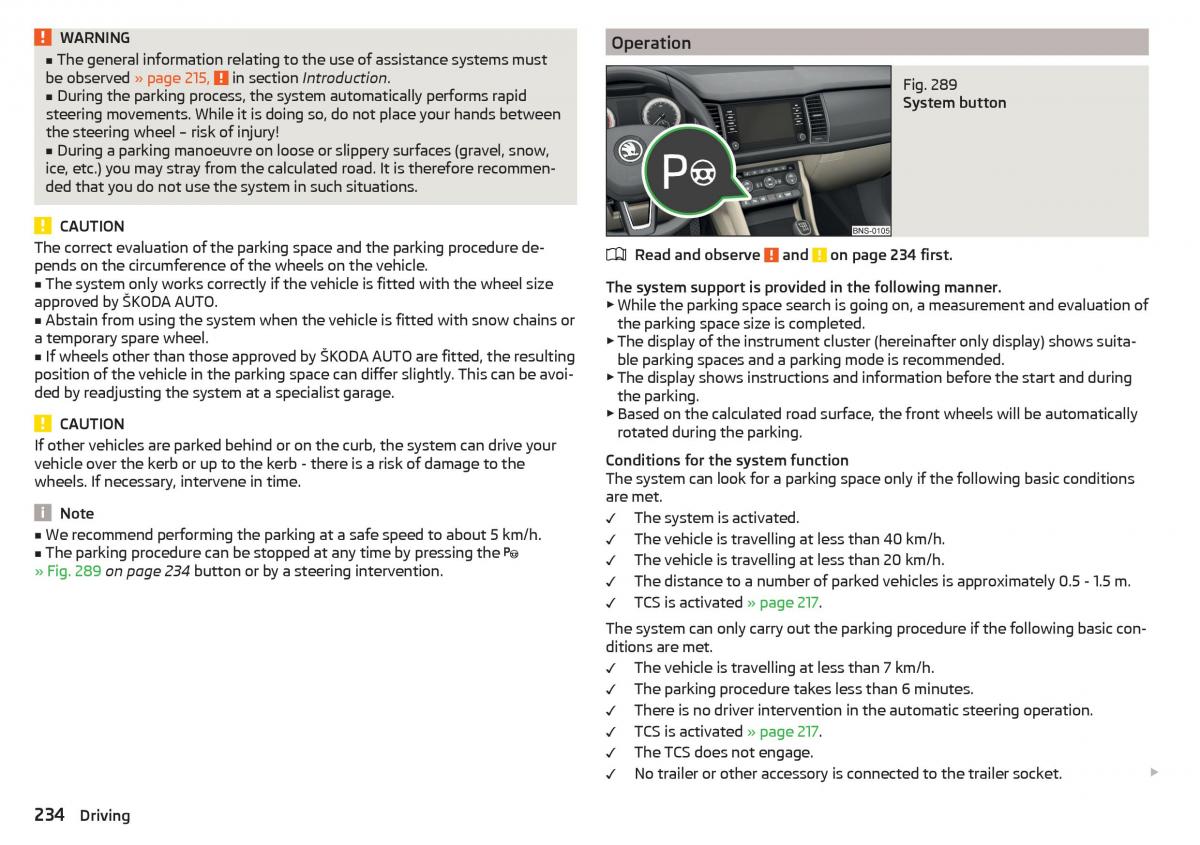 Skoda Kodiaq owners manual / page 236