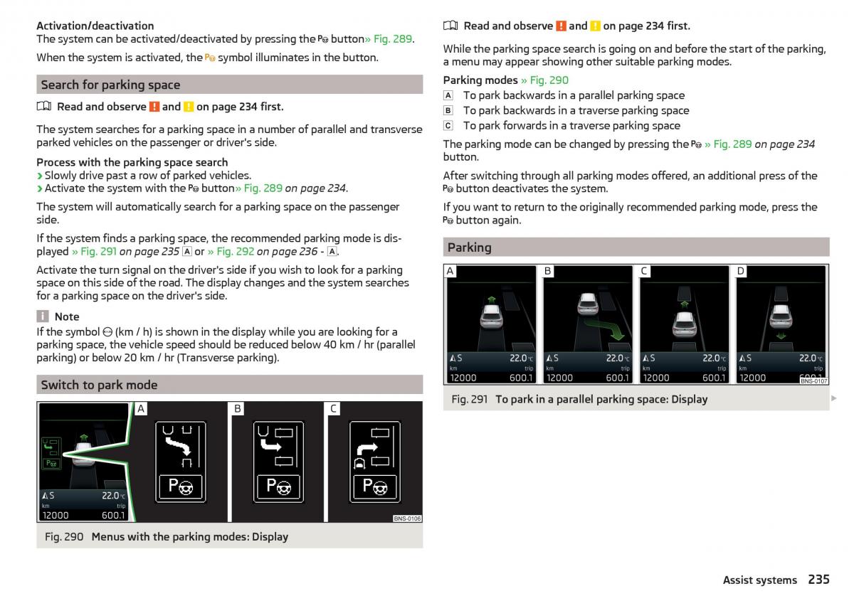 Skoda Kodiaq owners manual / page 237