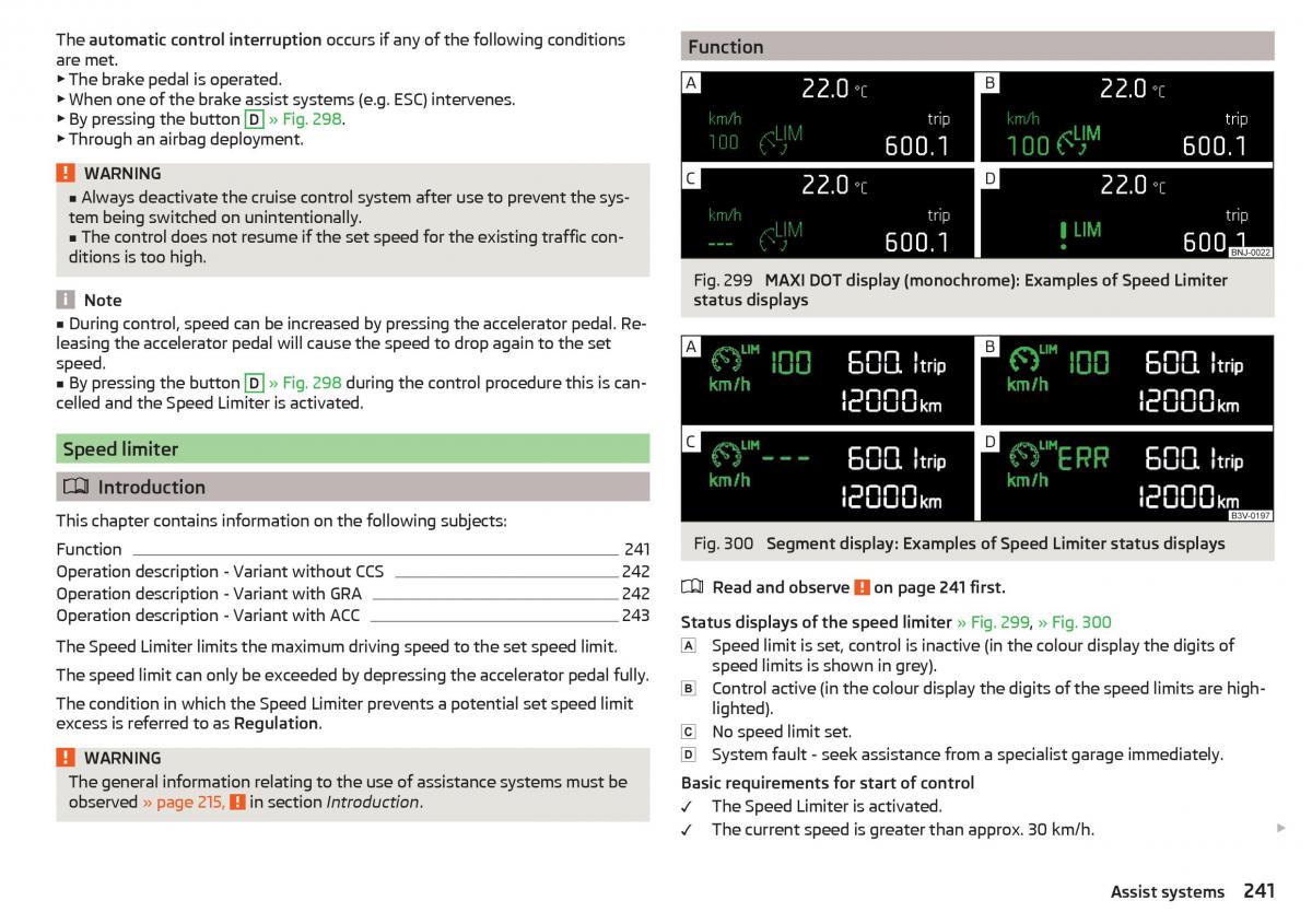 Skoda Kodiaq owners manual / page 243