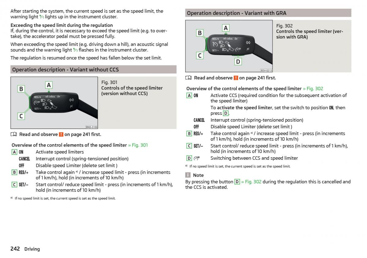 Skoda Kodiaq owners manual / page 244