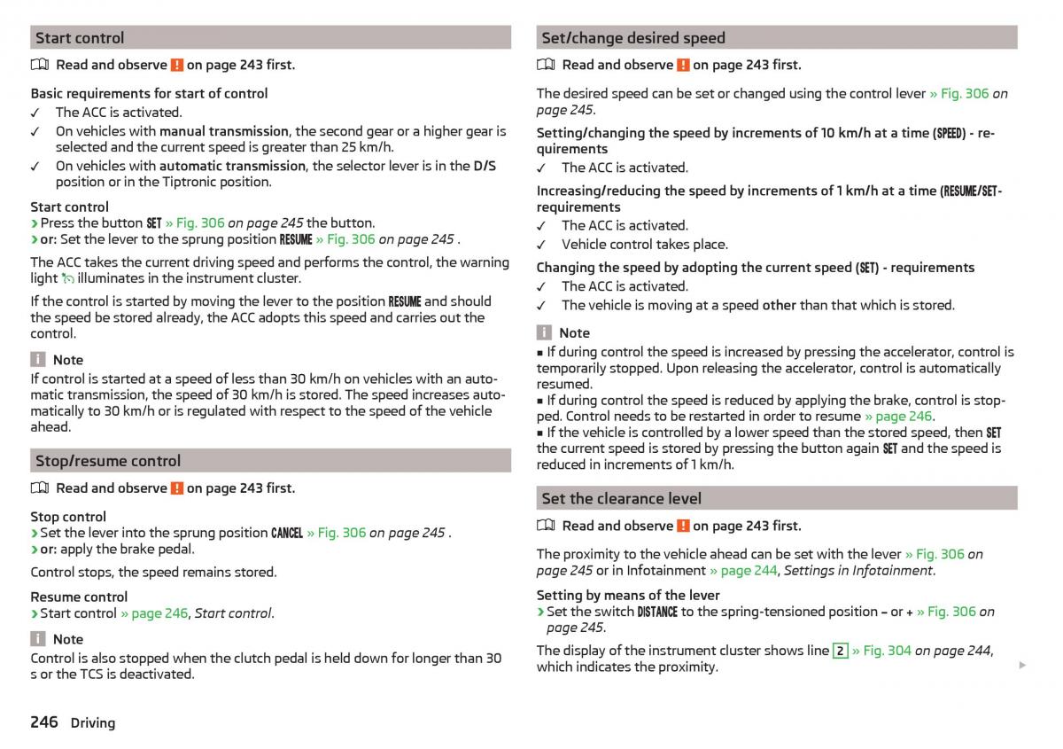 Skoda Kodiaq owners manual / page 248