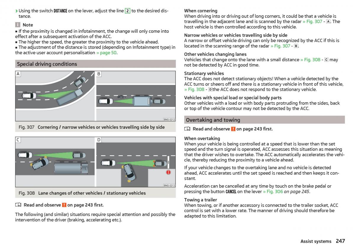 Skoda Kodiaq owners manual / page 249