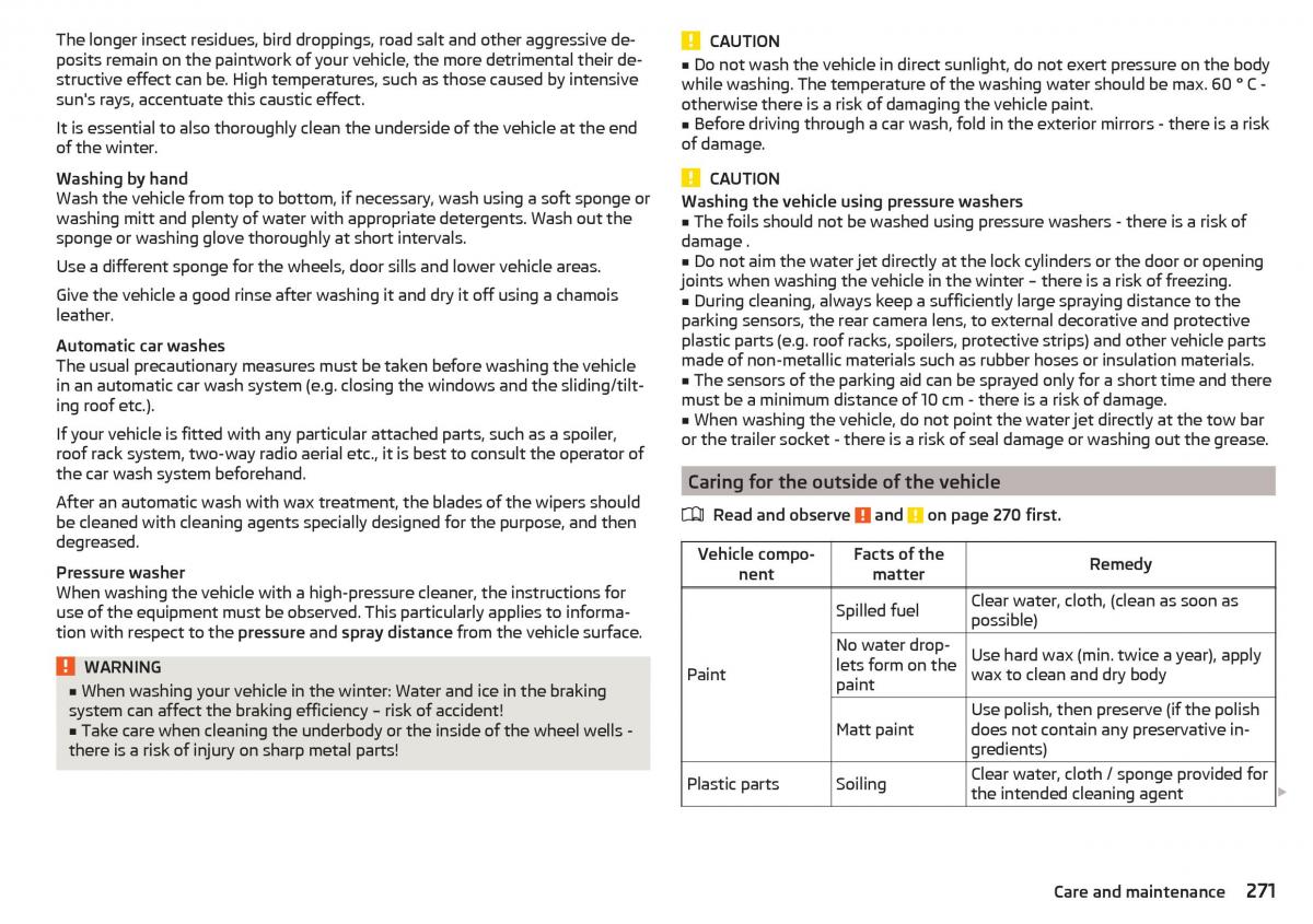 Skoda Kodiaq owners manual / page 273