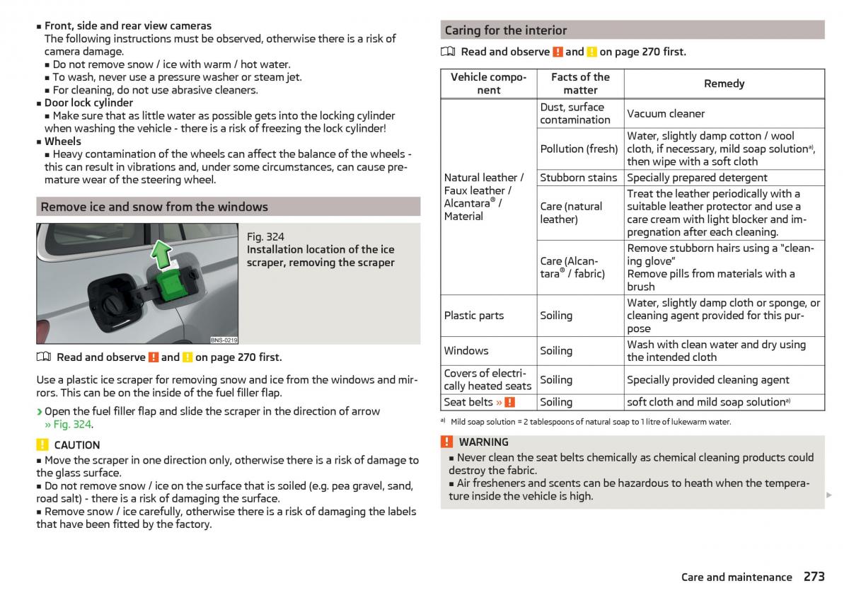 Skoda Kodiaq owners manual / page 275