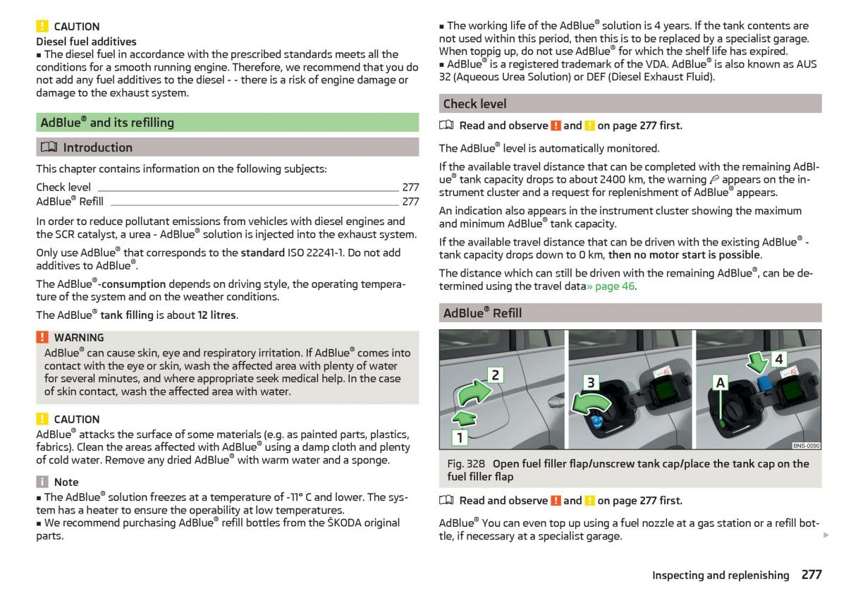 Skoda Kodiaq owners manual / page 279