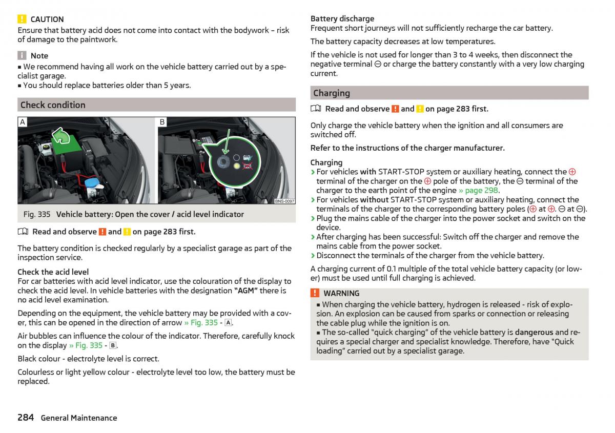 Skoda Kodiaq owners manual / page 286