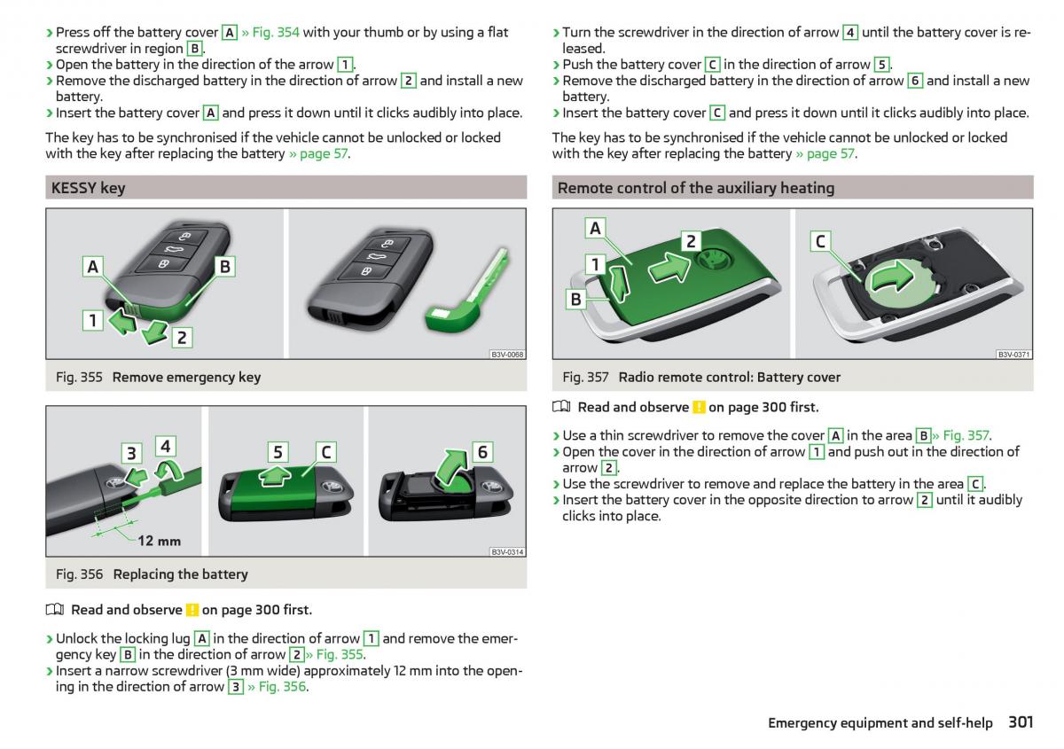 Skoda Kodiaq owners manual / page 303