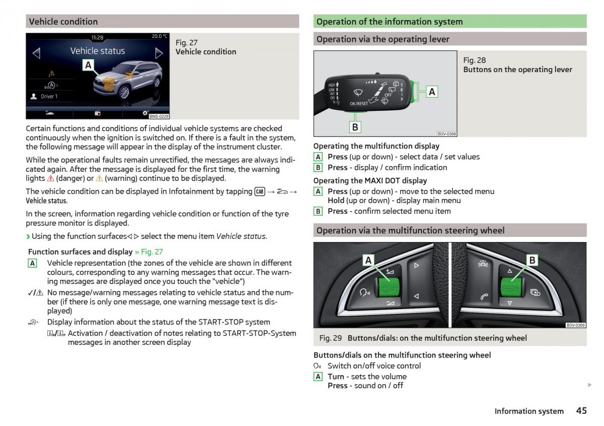 Skoda Kodiaq owners manual / page 47