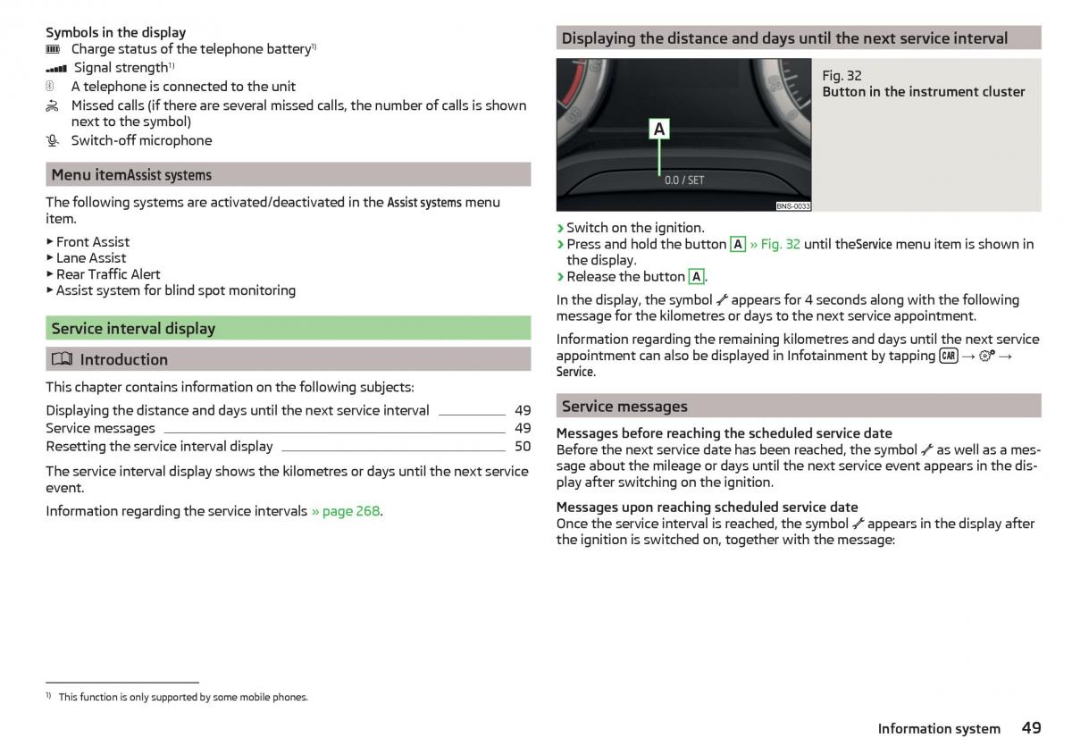 Skoda Kodiaq owners manual / page 51