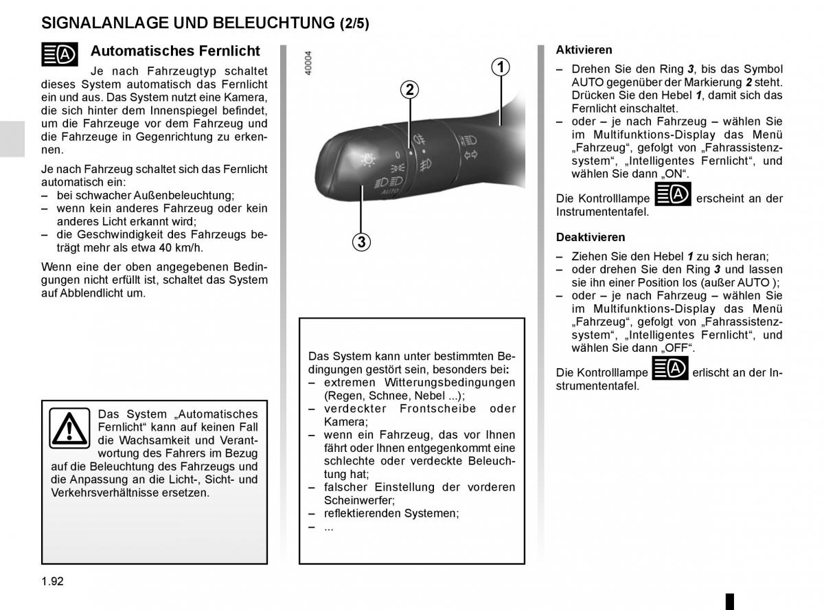 Renault Megane IV 4 Handbuch / page 98