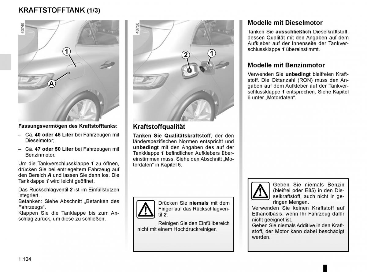 Renault Megane IV 4 Handbuch / page 110