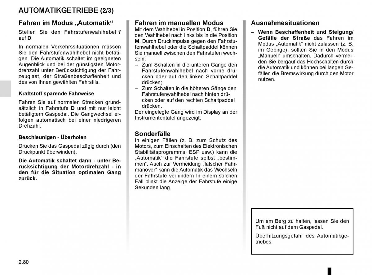 Renault Megane IV 4 Handbuch / page 192