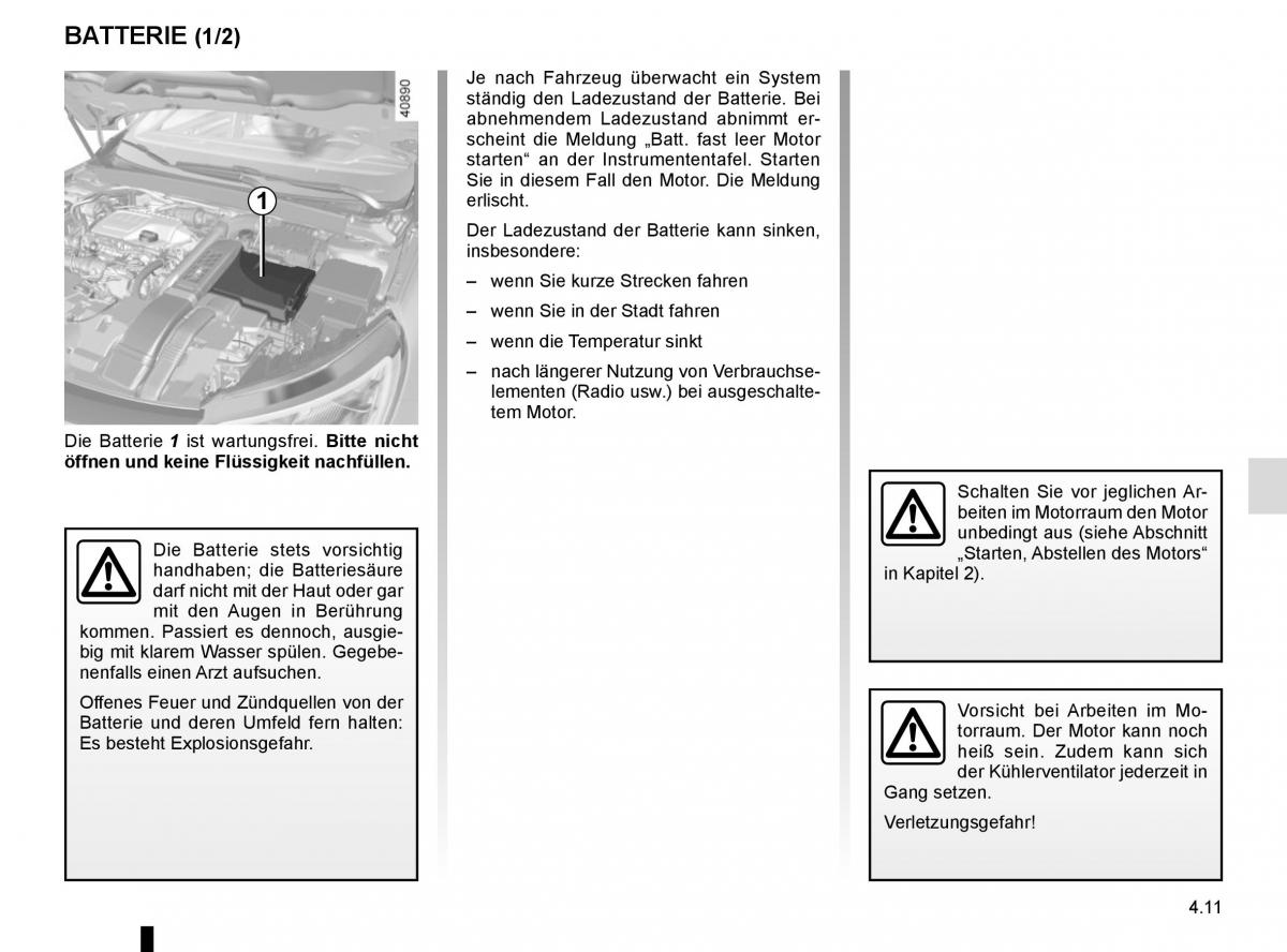 Renault Megane IV 4 Handbuch / page 261