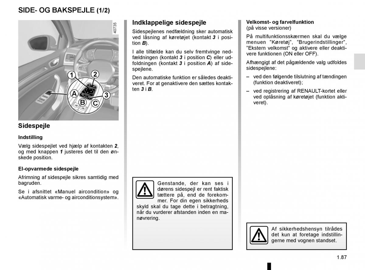 Renault Megane IV 4 Bilens instruktionsbog / page 93