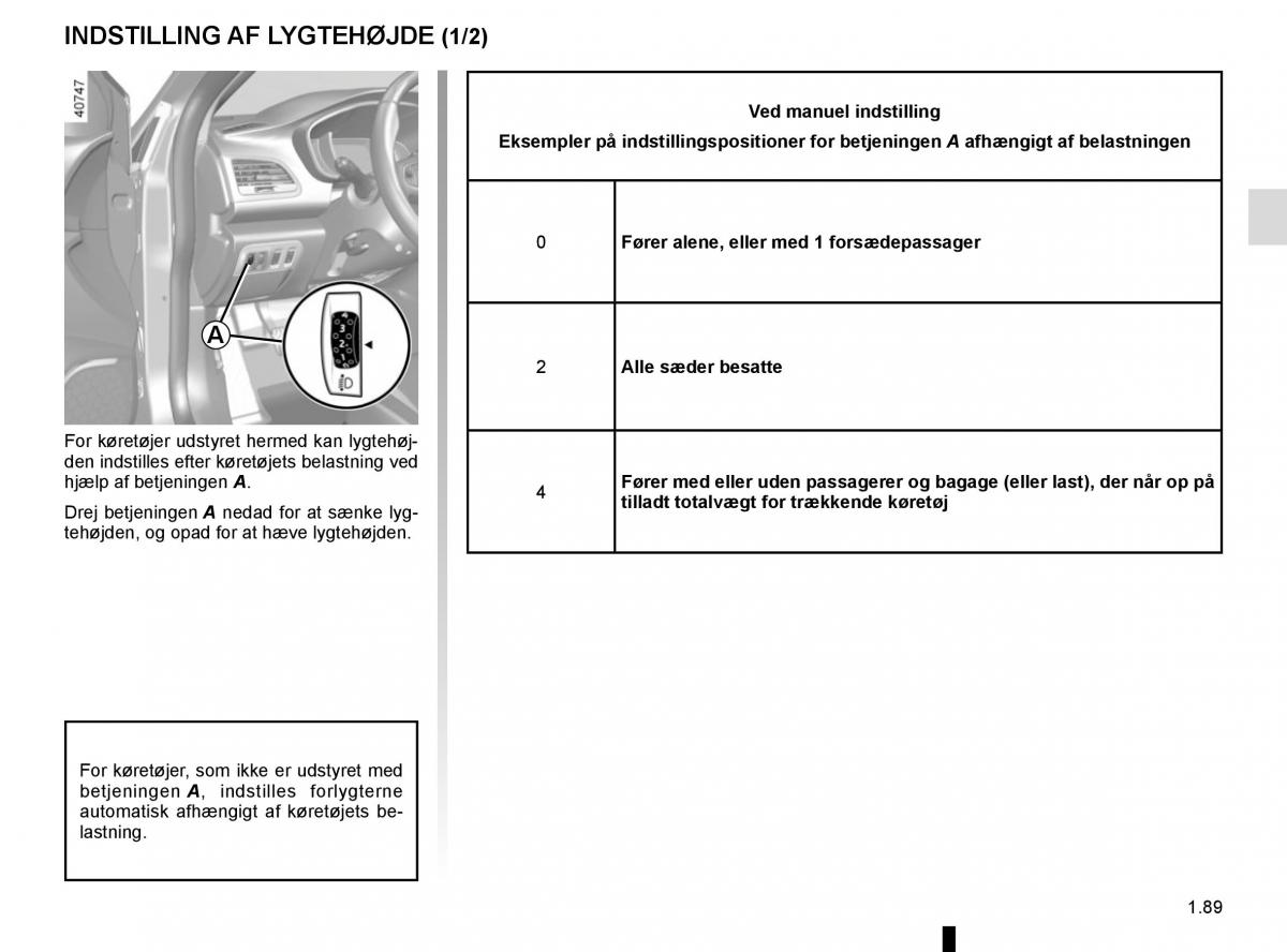 Renault Megane IV 4 Bilens instruktionsbog / page 95