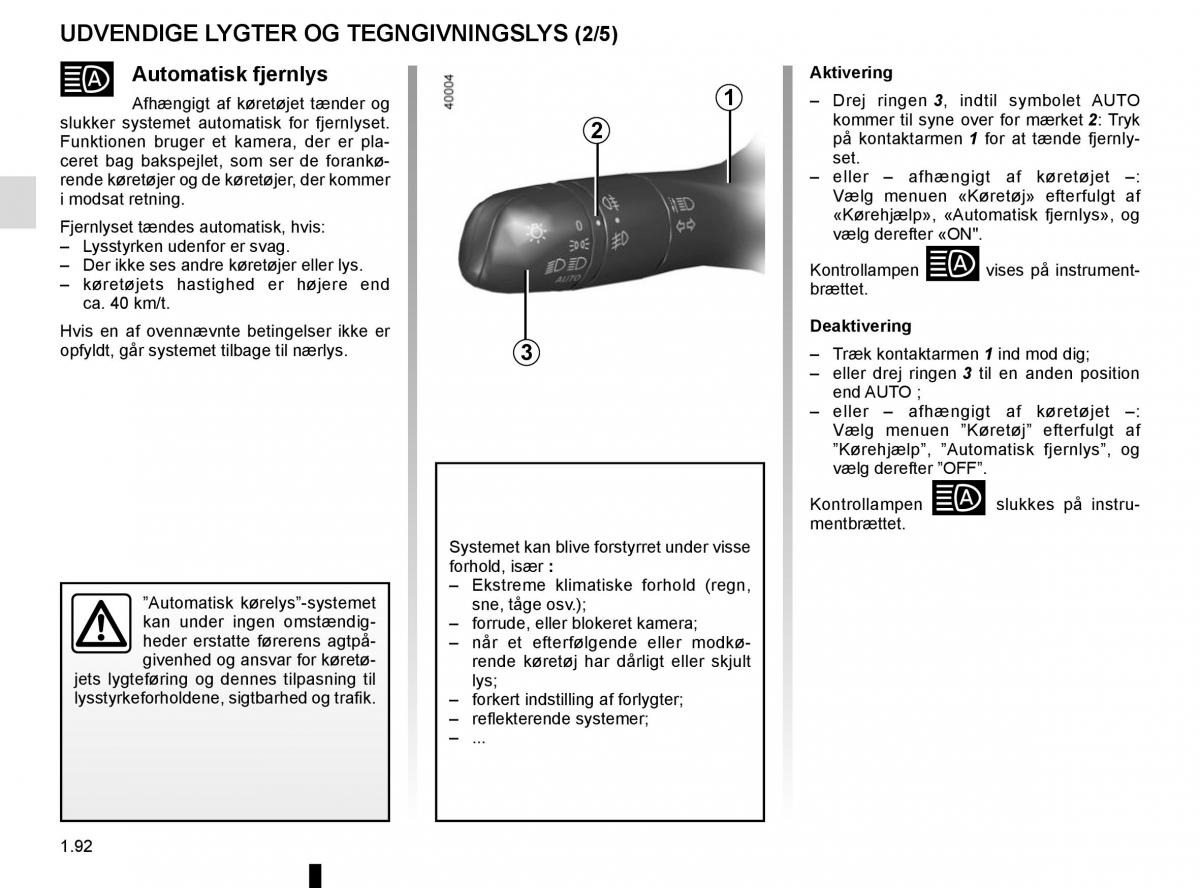 Renault Megane IV 4 Bilens instruktionsbog / page 98