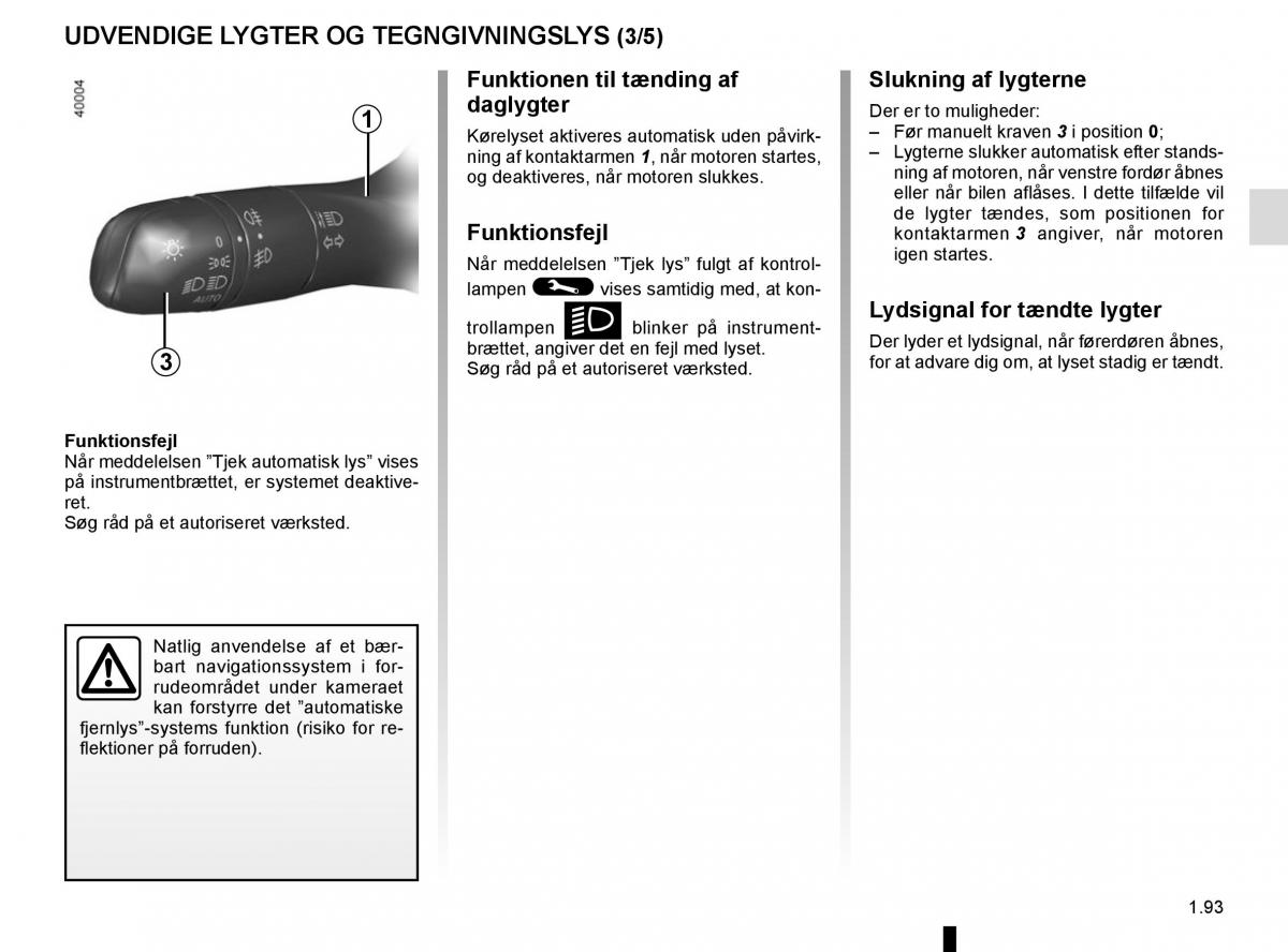 Renault Megane IV 4 Bilens instruktionsbog / page 99