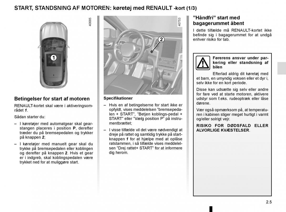 Renault Megane IV 4 Bilens instruktionsbog / page 117