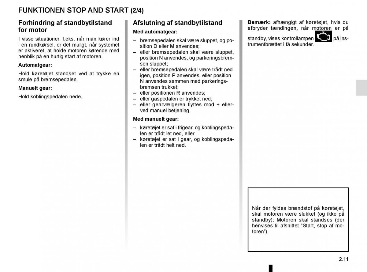 Renault Megane IV 4 Bilens instruktionsbog / page 123