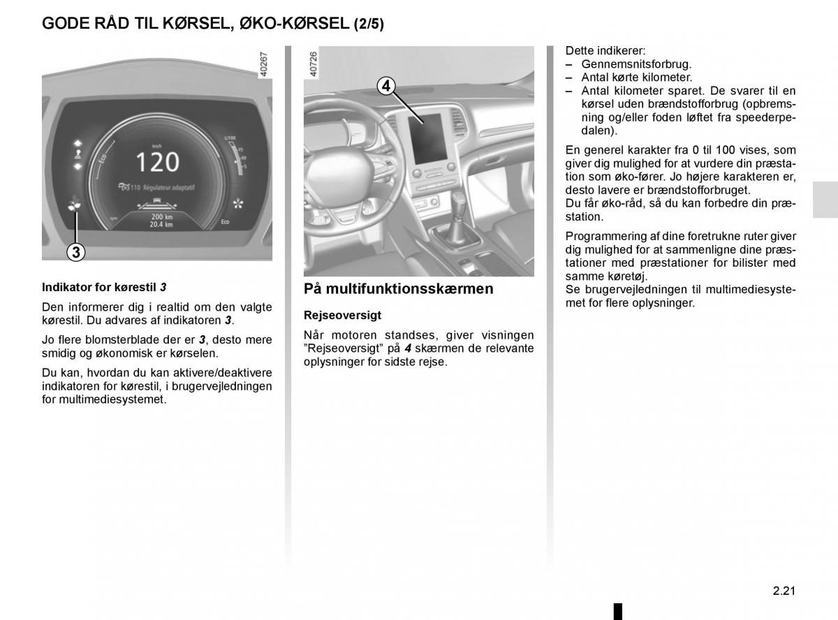 Renault Megane IV 4 Bilens instruktionsbog / page 133