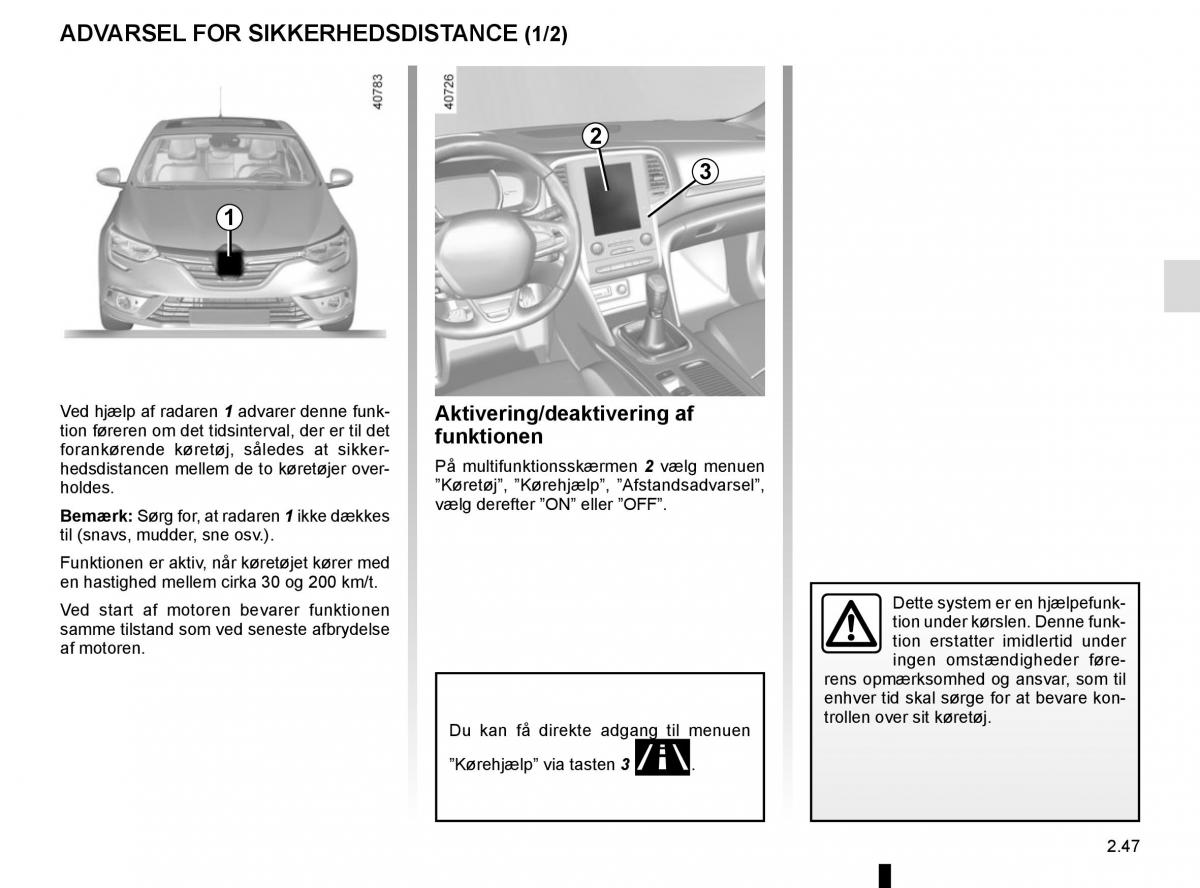 Renault Megane IV 4 Bilens instruktionsbog / page 159