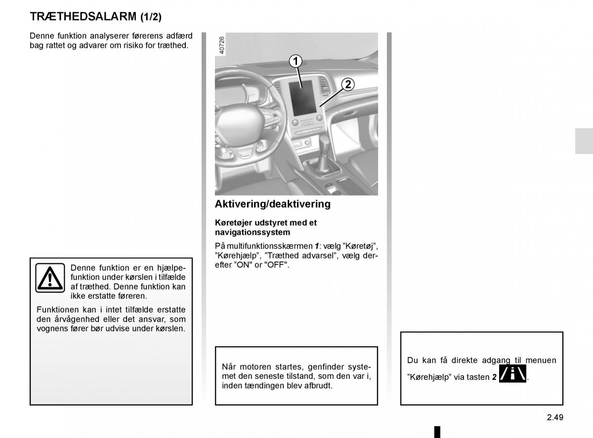 Renault Megane IV 4 Bilens instruktionsbog / page 161