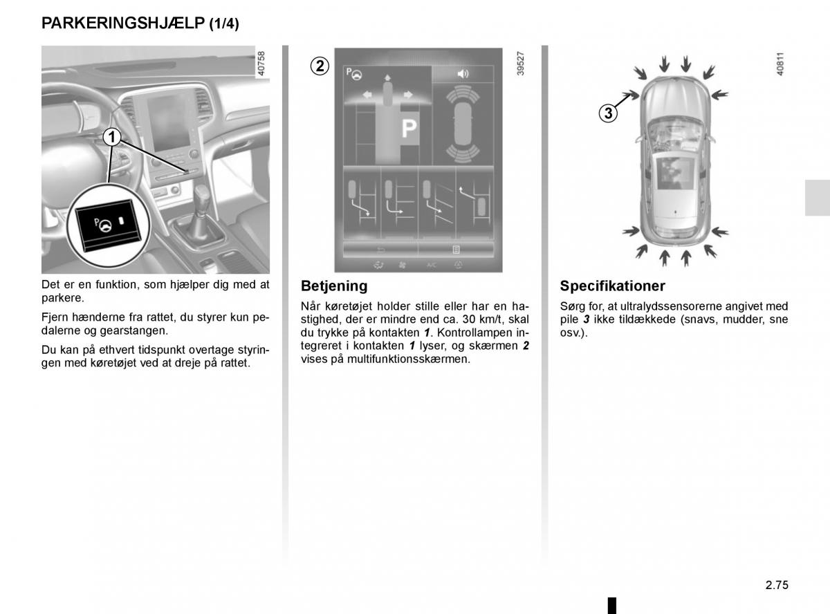 Renault Megane IV 4 Bilens instruktionsbog / page 187