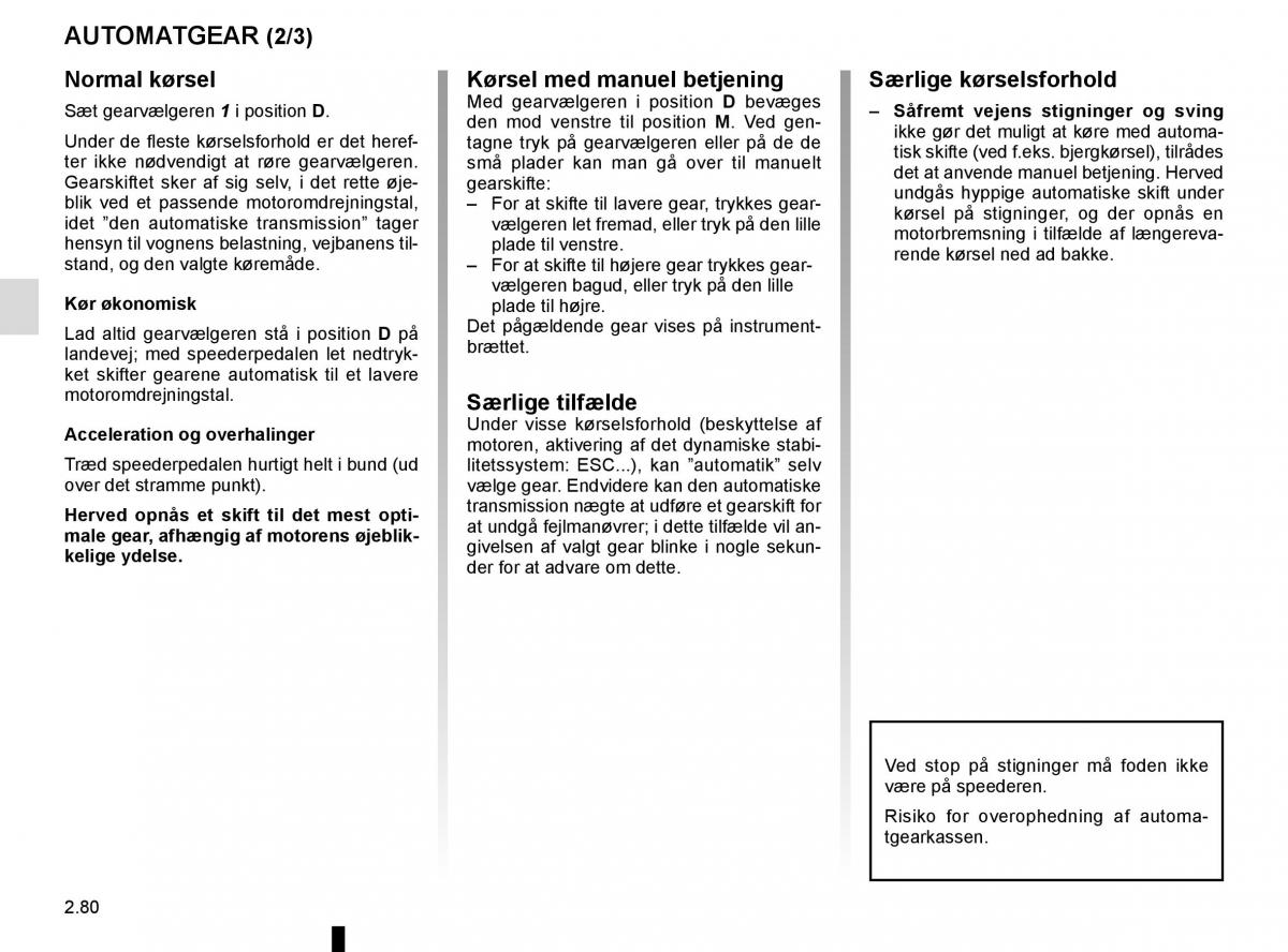 Renault Megane IV 4 Bilens instruktionsbog / page 192