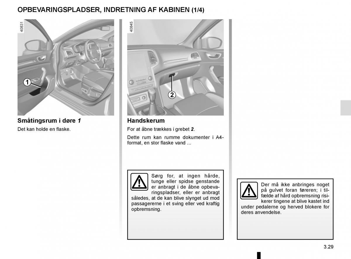 Renault Megane IV 4 Bilens instruktionsbog / page 223