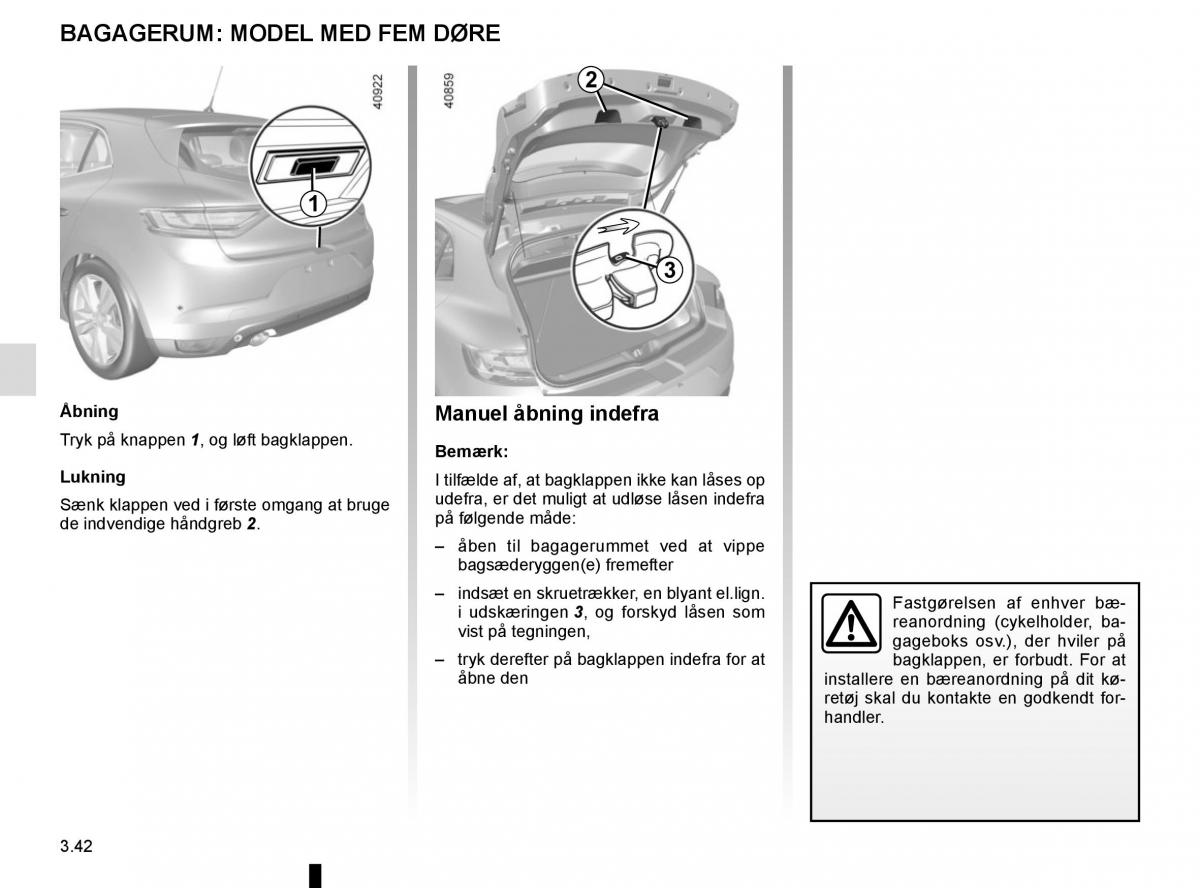 Renault Megane IV 4 Bilens instruktionsbog / page 236