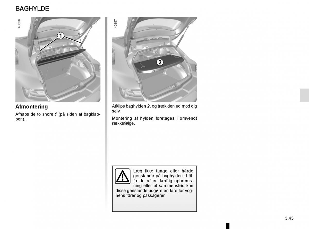 Renault Megane IV 4 Bilens instruktionsbog / page 237