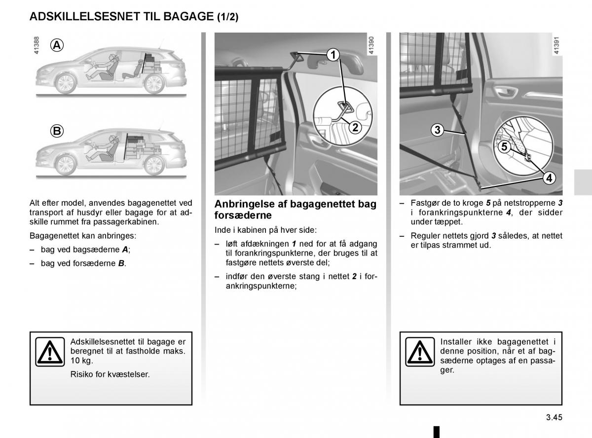 Renault Megane IV 4 Bilens instruktionsbog / page 239