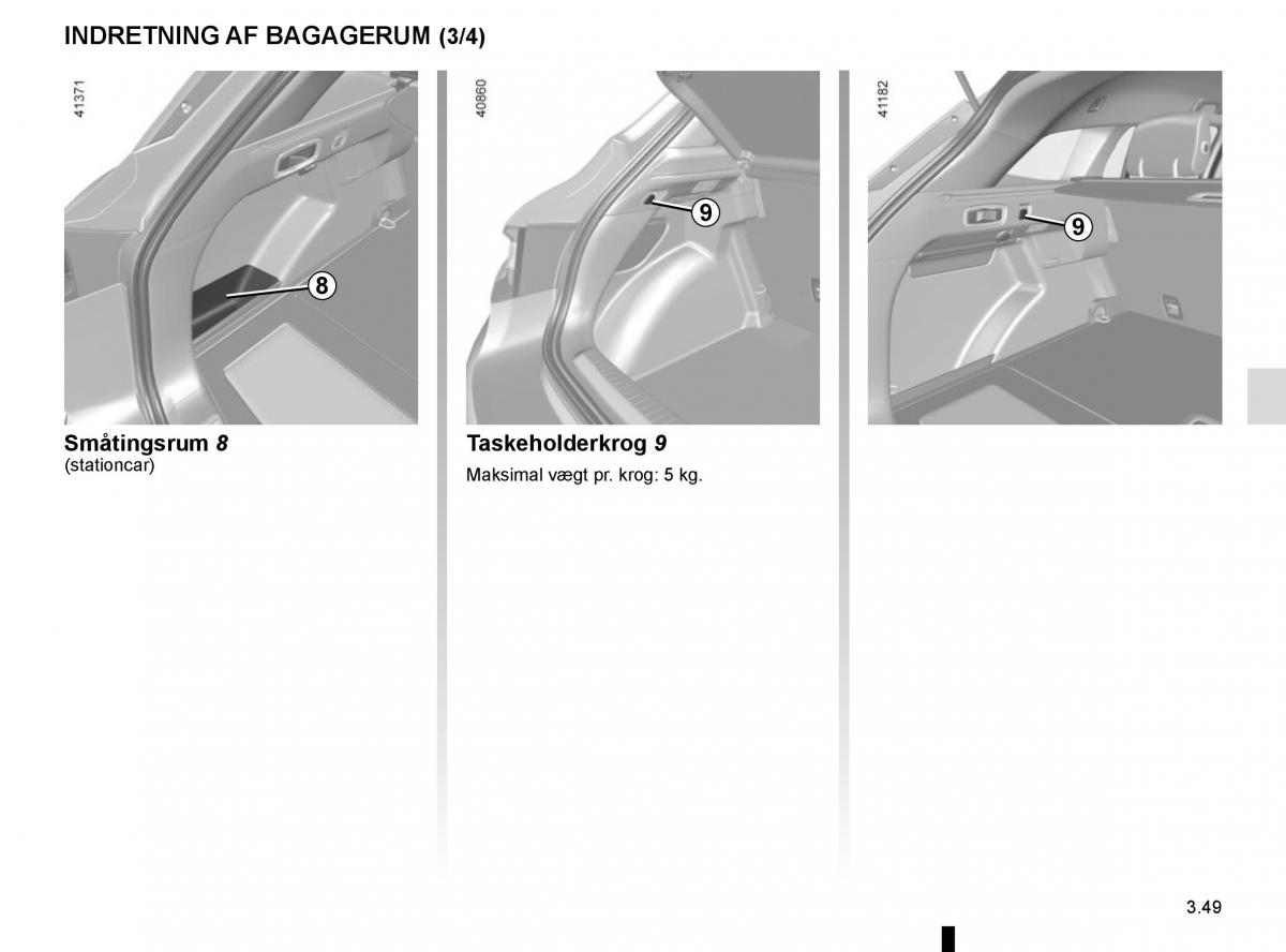 Renault Megane IV 4 Bilens instruktionsbog / page 243