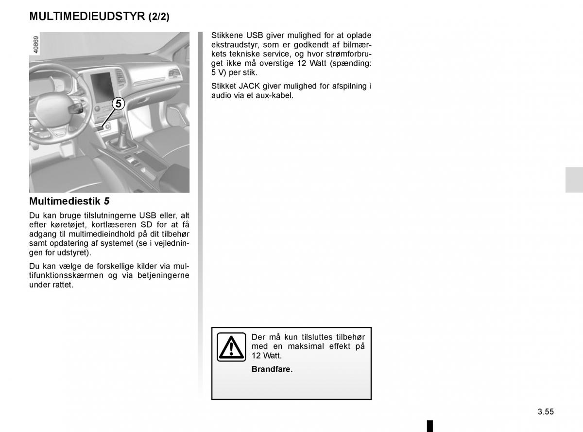 Renault Megane IV 4 Bilens instruktionsbog / page 249