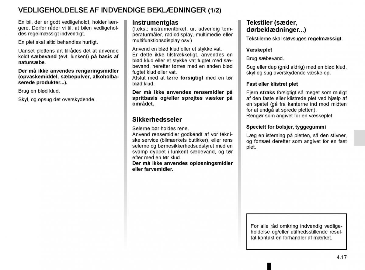 Renault Megane IV 4 Bilens instruktionsbog / page 267