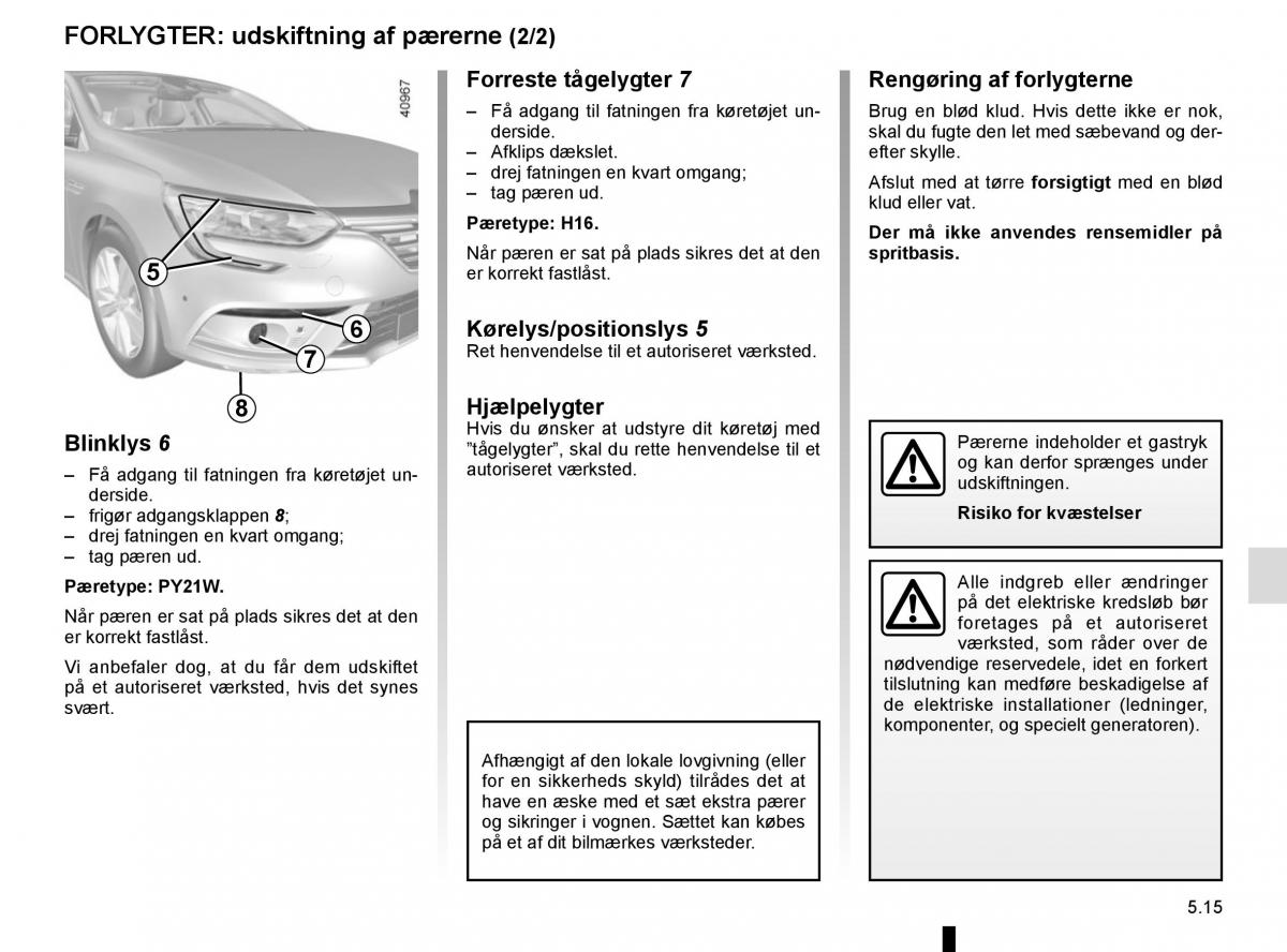 Renault Megane IV 4 Bilens instruktionsbog / page 283