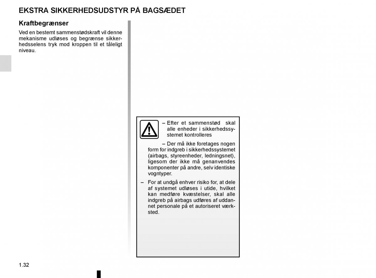 Renault Megane IV 4 Bilens instruktionsbog / page 38