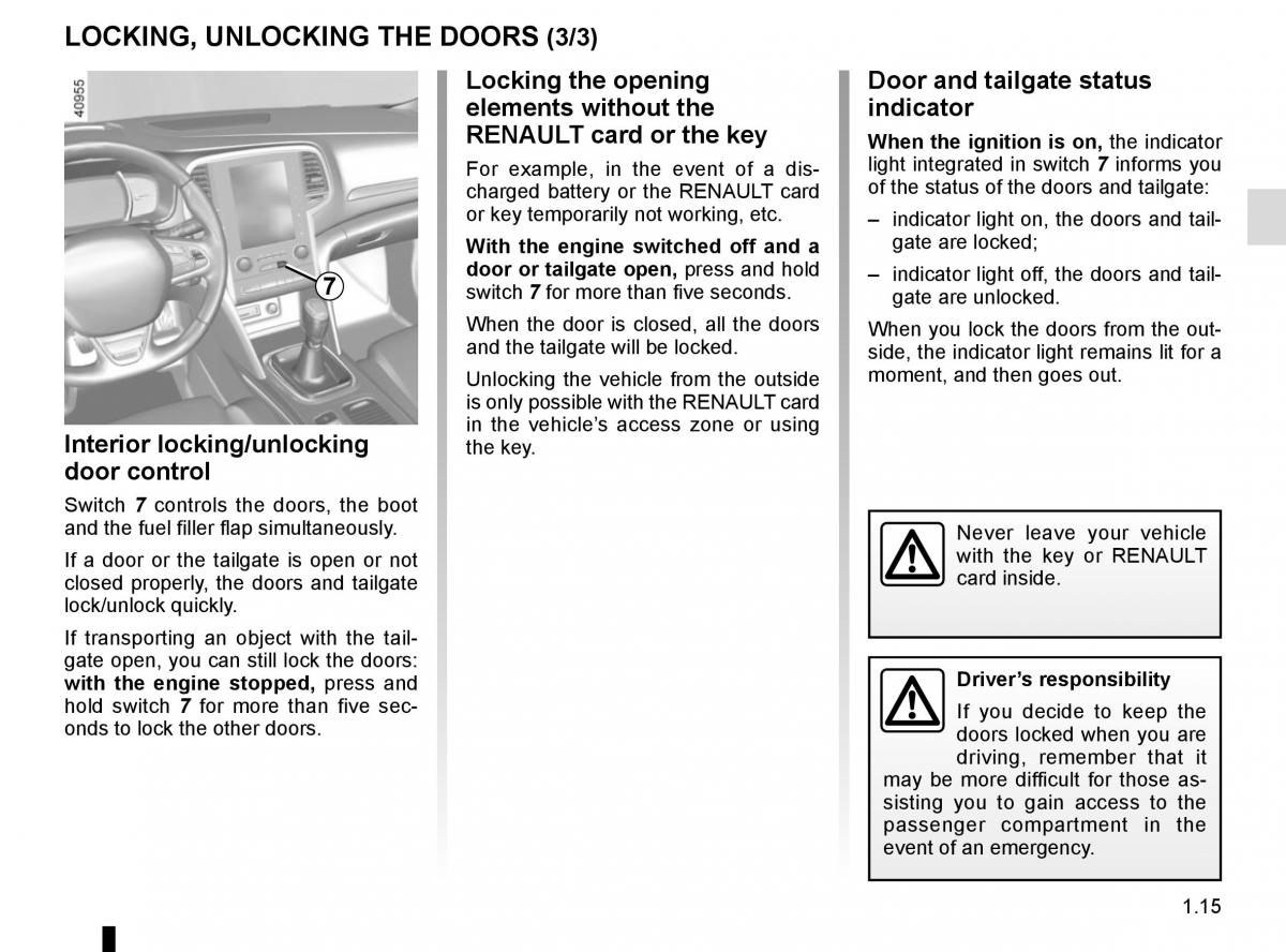 Renault Megane IV 4 owners manual / page 21