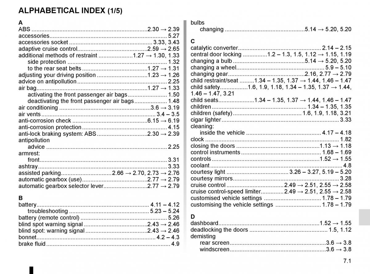 Renault Megane IV 4 owners manual / page 309