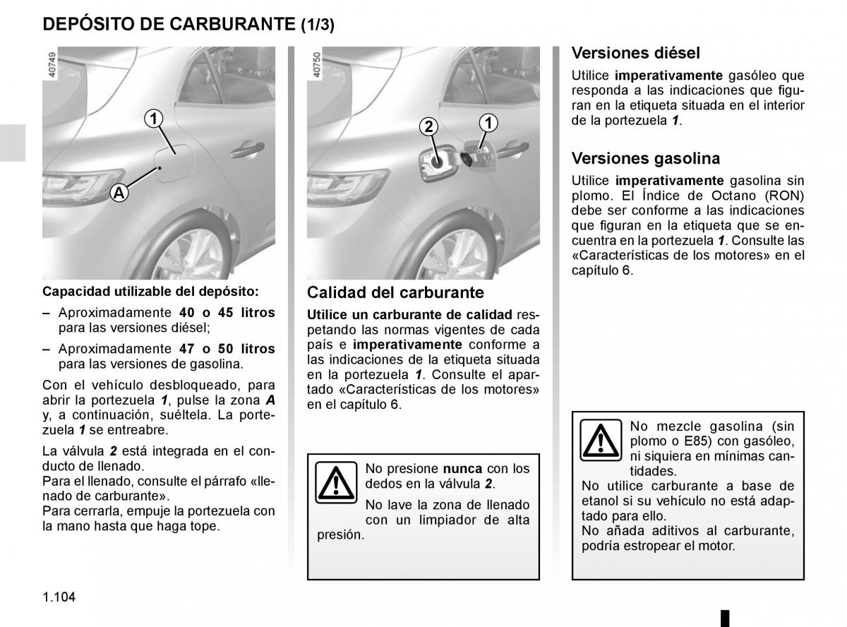 Renault Megane IV 4 manual del propietario / page 110