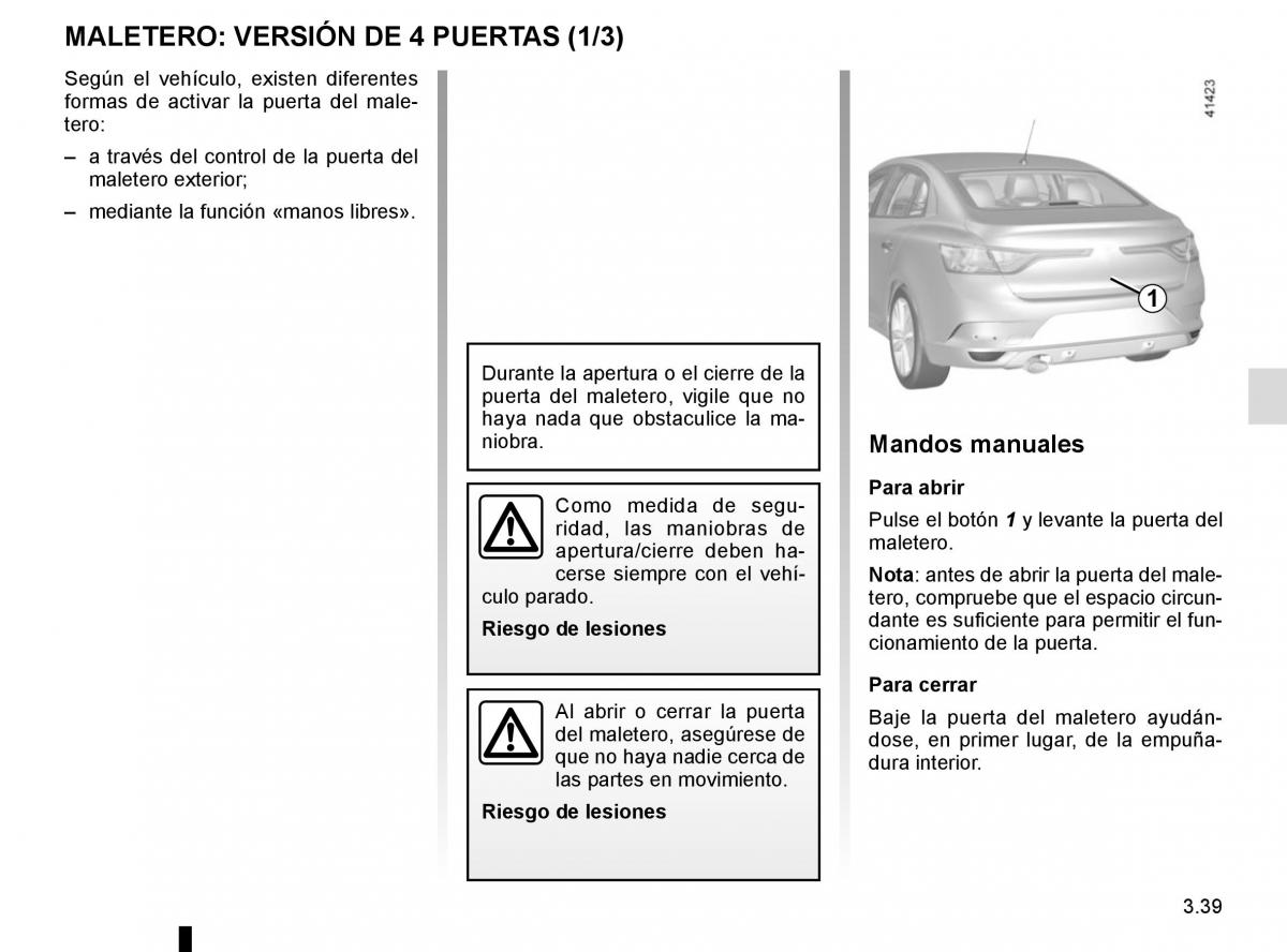 Renault Megane IV 4 manual del propietario / page 233