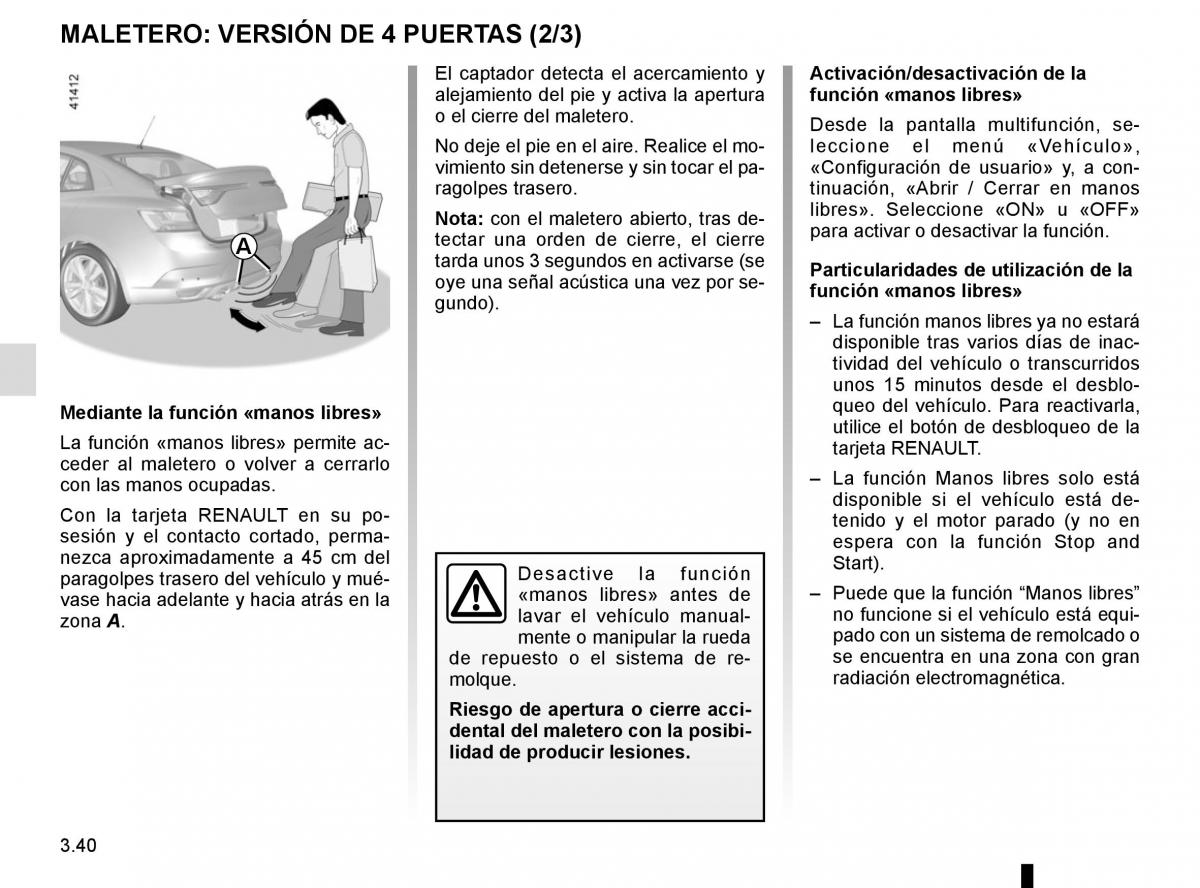 Renault Megane IV 4 manual del propietario / page 234