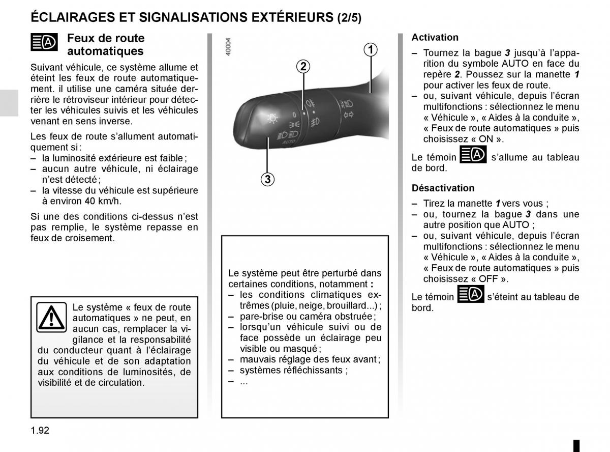 Renault Megane IV 4 manuel du proprietaire / page 98