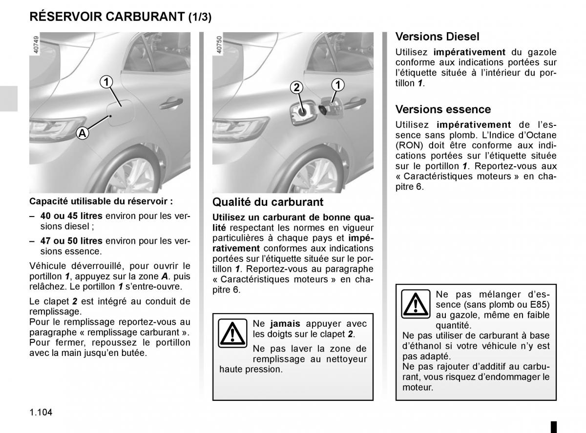 Renault Megane IV 4 manuel du proprietaire / page 110