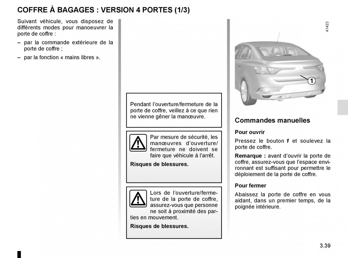 Renault Megane IV 4 manuel du proprietaire / page 233